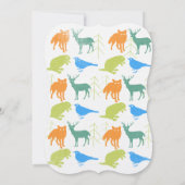 Invitation Enfant moderne Boy Woodland Créatures Douche (Dos)