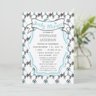 Invitation Enfant moderne garçon mignonne agneau Motif douche