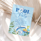 Invitation Enfant neutre pour la fête de piscine
