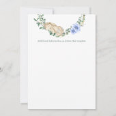 Invitation Enfant nouveau-né dormant entre les mains eucalypt (Dos)