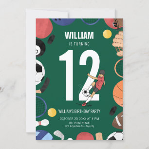 Invitation Enfant sportif