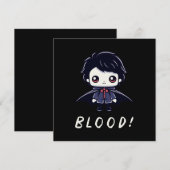 Invitation Enfant Vampire (Devant / Derrière)