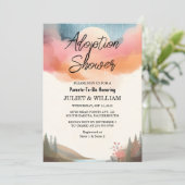 Invitation Enfant Vieux Fils Boho Amusants Jour d'Adoption Ba (Debout devant)