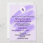 Invitation Enfant violet Anniversaire Playdate Photo personna (Dos)
