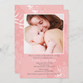 Invitation Enfantement de l'invitation de photo de baby (Devant / Derrière)