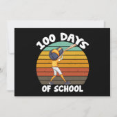 Invitation Enfants 100 Jours D'Écoles Garçons 100E Jour Baseb (Devant)