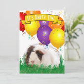 Invitation Enfants 3e anniversaire fête Guinée & cochons Ball (Debout devant)