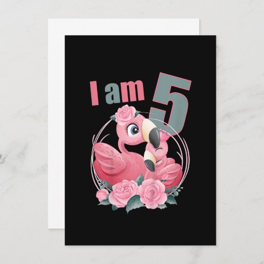 Invitation Enfants 5 ans 5 ans tenue d'anniversaire Garçon fi (Devant / Derrière)