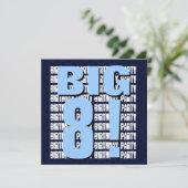 Invitation Enfants 8e anniversaire Huit ans Carré moderne (Debout devant)