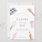 Invitation Enfants à la cuisine Anniversaire Bash | Fête des  (Devant)