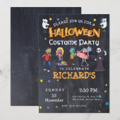 Invitation Enfants Amusants Costume Halloween Anniversaire Fê (Devant / Derrière)