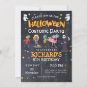 Invitation Enfants Amusants Costume Halloween Anniversaire Fê (Devant)