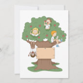 Invitation Enfants amusants jouant dans l'arbre Apple (Devant)