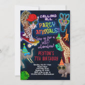 Invitation Enfants Animaux de fête Anniversaire (Devant)