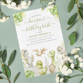 Invitation Enfants Aquarelle Dinosaur fête d'anniversaire