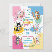 Invitation Enfants art party enfants peinture fêtes (Devant)