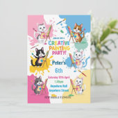 Invitation Enfants art party enfants peinture fêtes (Debout devant)