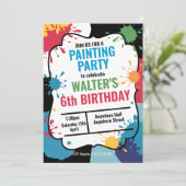 Invitation Enfants art party enfants peinture fêtes (Debout devant)
