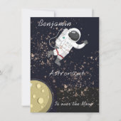 Invitation Enfants astronaute Cool de l'espace cosmique fête  (Devant)