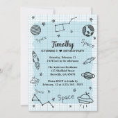 Invitation Enfants astronaute spatiale jote Anniversaire (Devant)