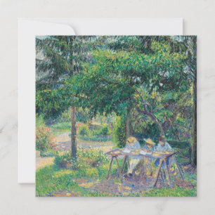 Invitation Enfants attablés dans le jardin Camille Pissarro