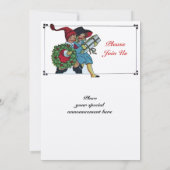 Invitation ENFANTS AVEC CADEAUX DE NOËL Champagne Metallic (Dos)