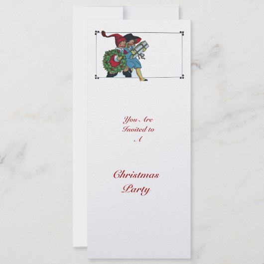 Invitation ENFANTS AVEC CADEAUX DE NOËL -glace (Devant)