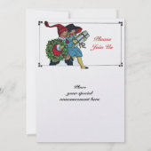 Invitation ENFANTS AVEC CADEAUX DE NOËL - glace blanche métal (Dos)