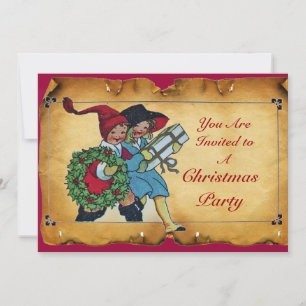 INVITATION ENFANTS AVEC DES CADEAUX DE NOËL -