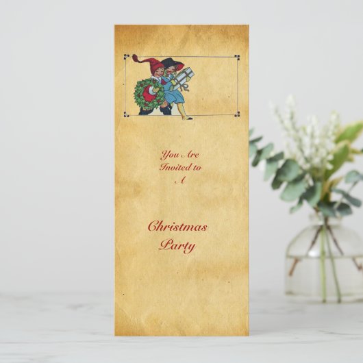 INVITATION ENFANTS AVEC DES CADEAUX DE NOËL - (Debout devant)