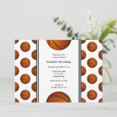 Invitation enfants basket-ball sport anniversaire_équipe fête (Debout devant)