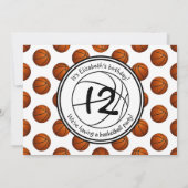 Invitation enfants basket-ball sport anniversaire_équipe fête (Dos)