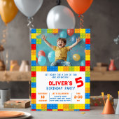 Invitation Enfants Bâtiment Bloc Anniversaire