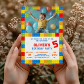 Invitation Enfants Bâtiment Bloc Anniversaire