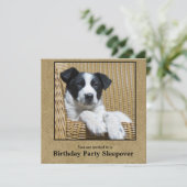 Invitation Enfant's Birthday Chien Chien Chien Personnalisé P (Debout devant)