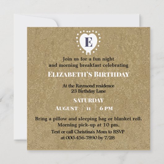 Invitation Enfant's Birthday Chien Chien Chien Personnalisé P (Dos)