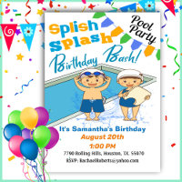Enfant's Birthday Splish Slash Birthday Pool Party