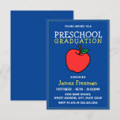 Invitation Enfants Bleus Cute Enseignement à la maternelle In (Devant / Derrière)