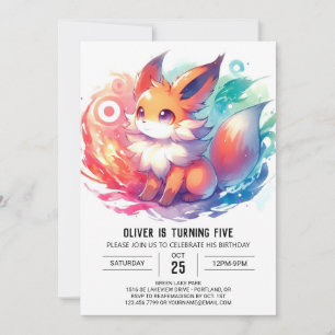 Invitation Enfants Boho Fox Anniversaire