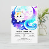 Invitation Enfants Boho Kitten Anniversaire (Debout devant)