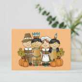 Invitation Enfants bons thanksgivings (Debout devant)