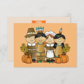 Invitation Enfants bons thanksgivings (Devant / Derrière)