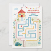 Invitation Enfants Bounce Bash, Jouer Anniversaire (Devant)