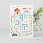 Invitation Enfants Bounce Bash, Jouer Anniversaire (Debout devant)