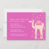 Invitation Enfants chameau équitation 12e anniversaire invita (Dos)