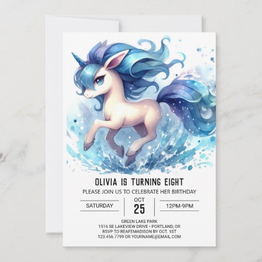 Invitation Enfants Cheval Anniversaire (Devant)