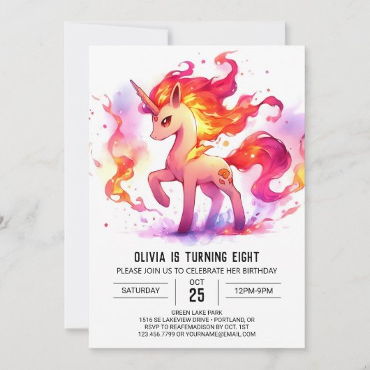 Invitation Enfants Cheval Anniversaire (Devant)