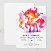 Invitation Enfants Cheval Anniversaire (Devant / Derrière)