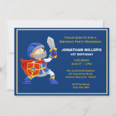 Invitation Enfants Chevalier en armure Anniversaire Invitatio (Devant)