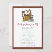 Invitation Enfants Christmas Elf Boy Adieu Lettre d'adieu Inv (Devant)